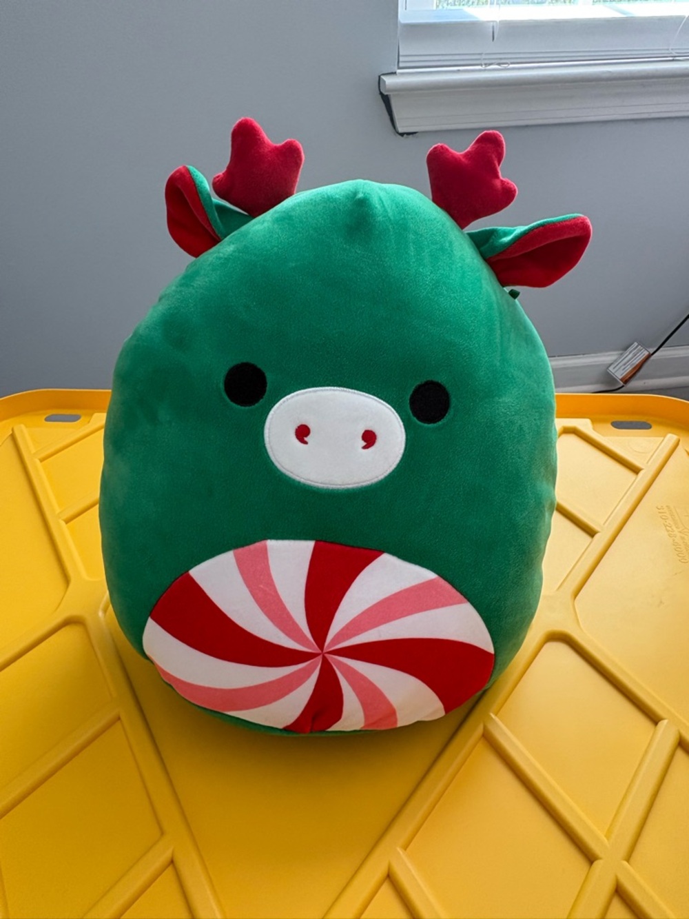 Peppermint reindeer themed Squishmallow!